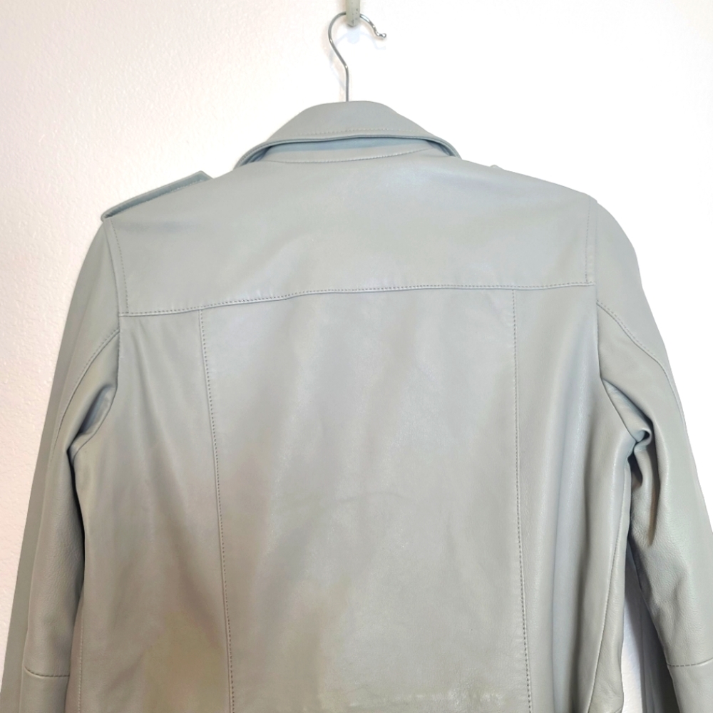 ALL SAINTS Balfern Sheep Leather 100% Biker Jacket in Color Burst - Picture 12 of 16